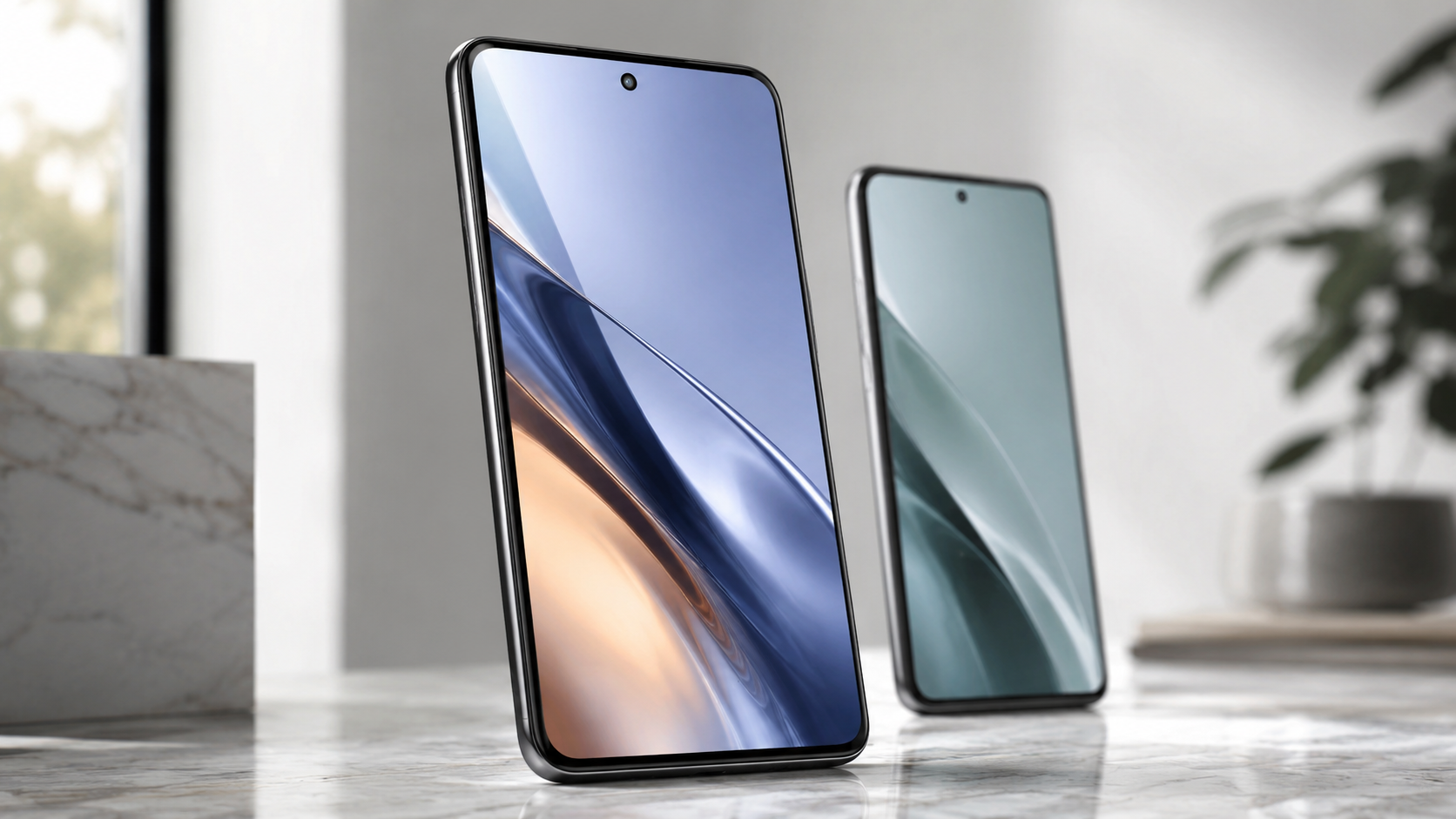 Smartphone premium em destaque para ilustrar qualidade de tela e design